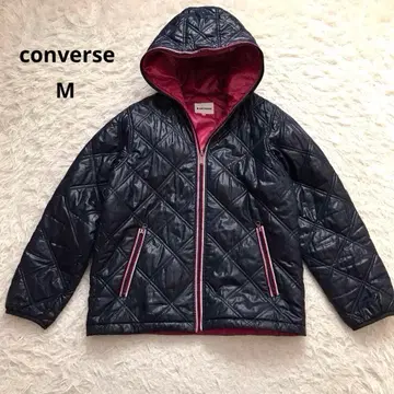 컨버스 후드 부착 충전솜 블루종 집업 여성용 M 네이비