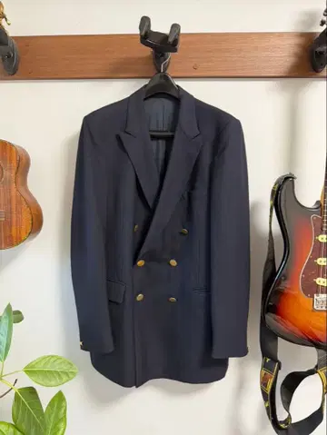더블 네이비 블레이저