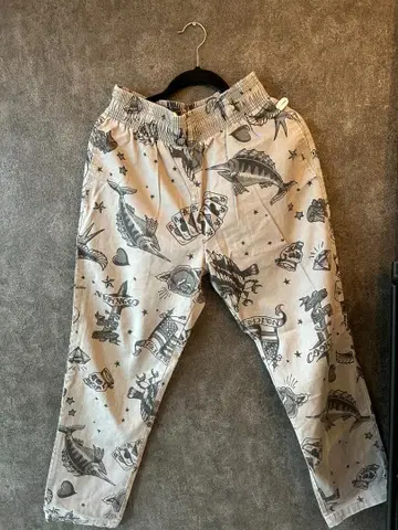 COOKMAN 쿠크만 타투 패턴 그레이 팬츠