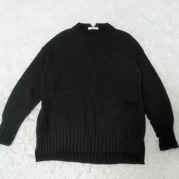 맥피 라무 캐시미어 크루넥 풀오버 S 실측치수 L 사이즈 블랙