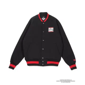 TMT//RUN DMC 바시티 자켓 블랙/레드