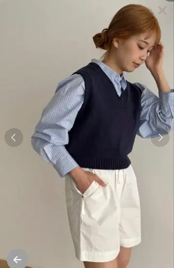 El mar 컴팩트 V넥 니트 베스트