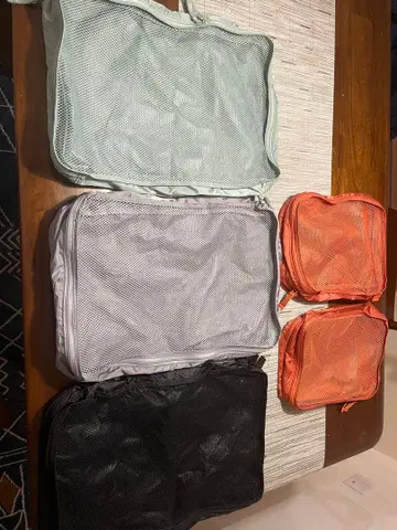 무인양품 접이식 분류 케이스 더블 지퍼