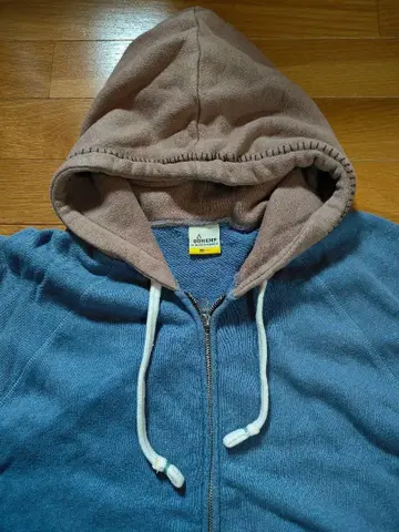 GO HEMP 후드티 스카이블루와 옅은 브라운