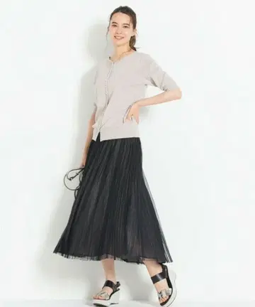 튤 플리츠 리버서블 스커트