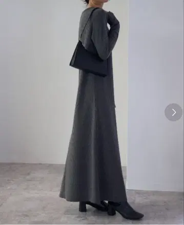 PetitFleur 푸치프루르 그레이 리브 긴팔 롱 원피스 (M)