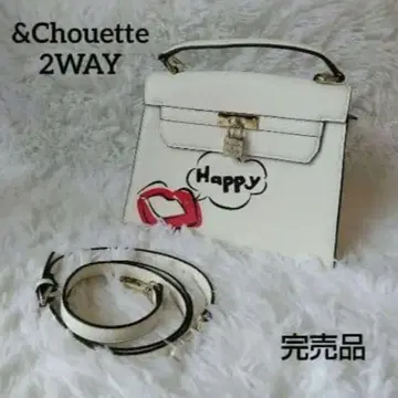 새상품급 &Chouette 2WAY 핸드백 숄더 벨트 화이트 완판