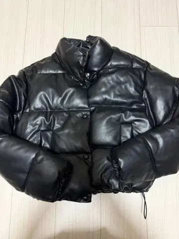 ZARA 가죽 다운 자켓 xs