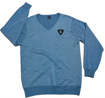 디즈니 미키마우스 V넥 골프 니트 스웨터 그레이 계열 LL