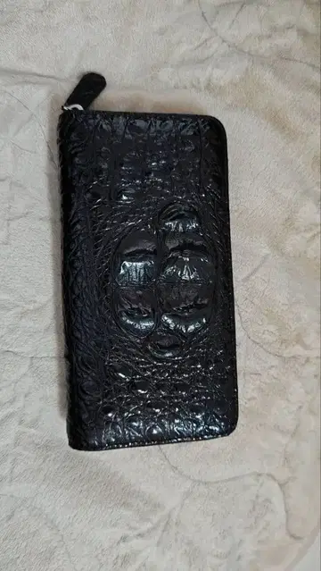 블랙 가죽 장지갑