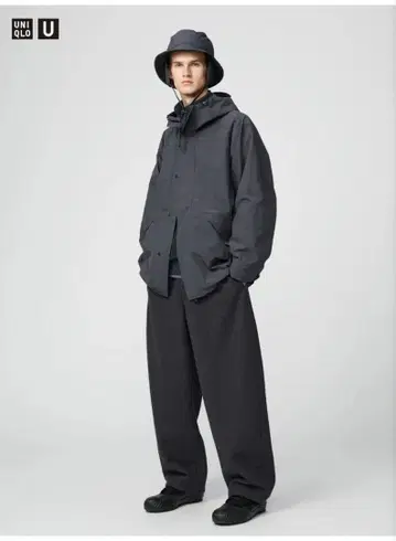 UNIQLO U 브러쉬드 맨투맨 와이드 팬츠 그레이 S