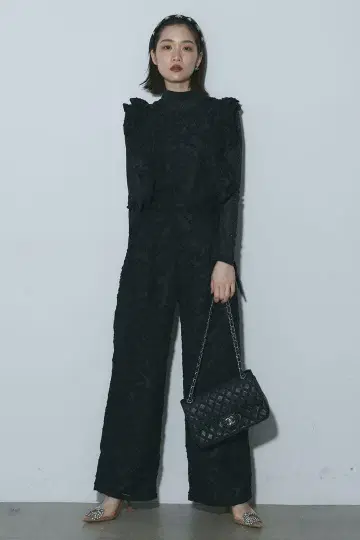 ANDREA & Co. 자카드 레이스 팬츠