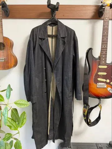 jean paul knott 데님 롱 코트 체스터 코트