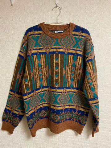 [ 새상품급 ] ZARA GEOMETRIC JACQUARD SWEATER