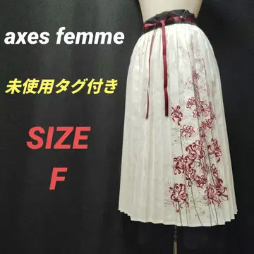 미사용 axes femme 엑시즈팜 꽃무늬 플리츠 스커트