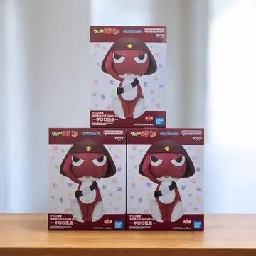 개구리 중사 케로로 큰 SOFVIMATES 기로로 소위 피규어 3개 세트