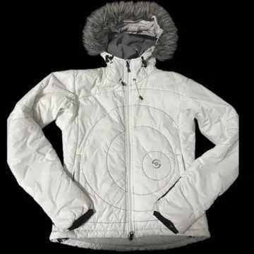 LOKI 화이트 퍼 다운 자켓 테크 계열 y2k