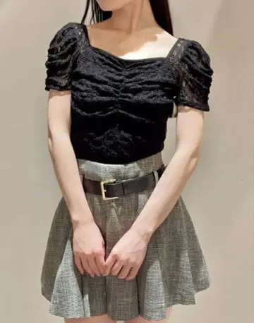 SNIDEL 플리츠 스커트 숏 팬츠 벨트 포함 미사용 새상품