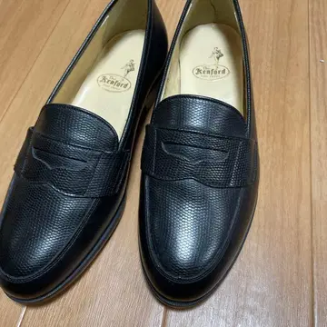 새상품급 24cm 켄포드 리자드 엠보싱 콤비 로퍼