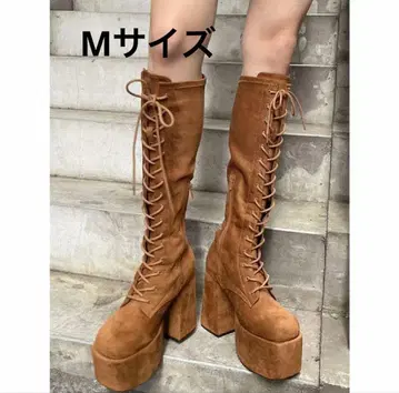 EMODA 레이스업 핏 부츠 M 사이즈