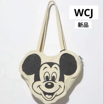 [택 포함 새상품] WCJ 미키 페이스 토트백 (아이보리)