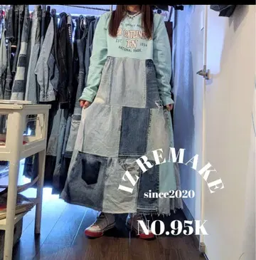 데님 리메이크 원피스 구제 의류 리메이크