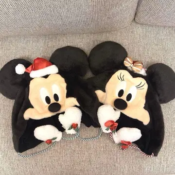디즈니 크리스마스 팬캡 미키 미니 세트