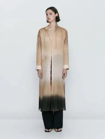 Massimo Dutti 그라데이션 롱 셔츠 원피스