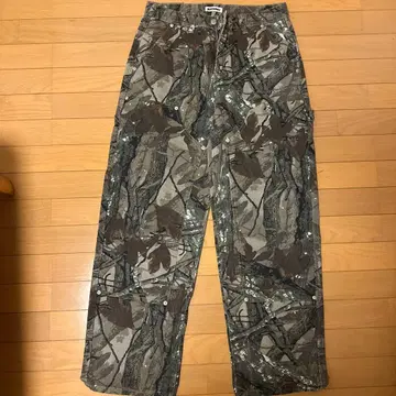 카모플라쥬 와이드 팬츠 버튼 포함