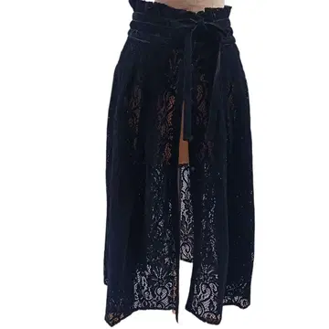 LilyBrown 릴리 브라운 랩 스커트 레이스 벨로아 리본