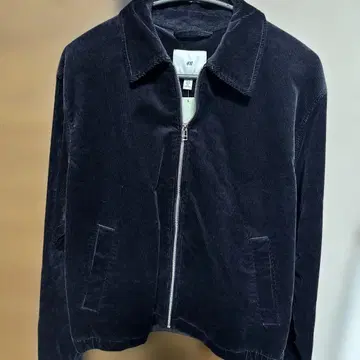 H&M 코듀로이 자켓 M 다크 네이비