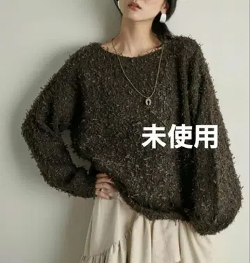 미사용 THE YOn 테이프얀 로우게이지 니트 차콜 아쉬 이번 시즌