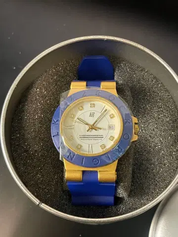 kazzrock original 아날로그 쿼츠 손목시계 골드/블루