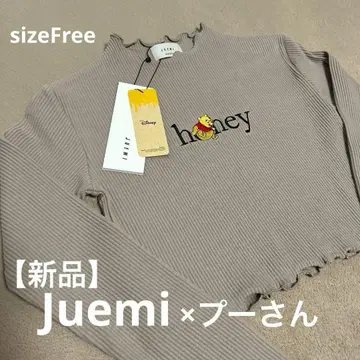 택 포함 새상품 [Juemi] 주에미 크롭 기장 상의 푸우 콜라보