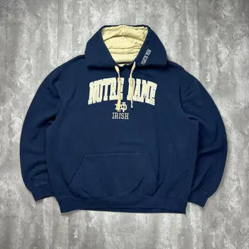 구제 의류 자수 칼리지 로고 노트담 후드 맨투맨 네이비 2XL 5955