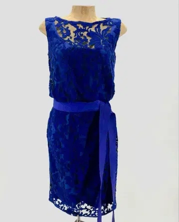 tadashi shoji US6 플라워 레이스 슬리브리스 원피스