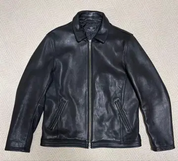 양가죽 BEAMS 가죽 자켓 블랙 L 시어링 가죽 더블 지퍼 싱글