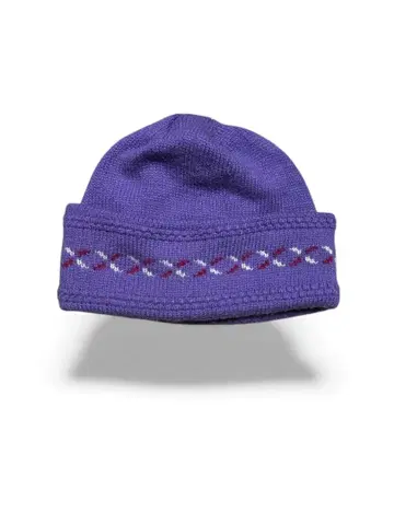 80s 90s 잉글리시 빌리지 보라색 비니 빈티지