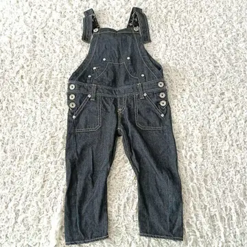 로데오 크라운 다크 데님 오버롤 7부 기장