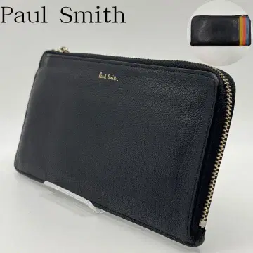 새상품급 폴스미스 L자 지퍼 장지갑 블랙 멀티 컬러 가죽 천연 가죽