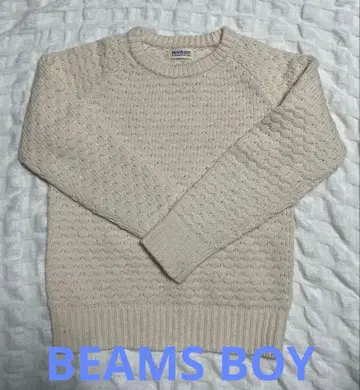 BEAMS BOY 크림 니트 스웨터 긴팔