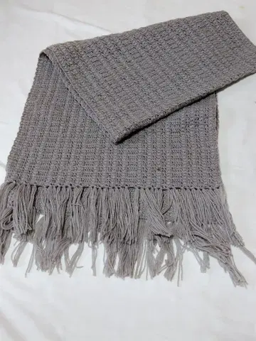 핸드메이드 40 148cm 그레이 스톨 숄 대형