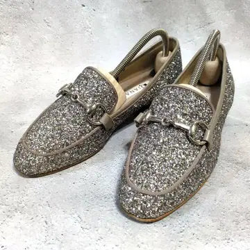 DIANA 다이애나 라메 비트 로퍼 펌프스 실버 22.5cm