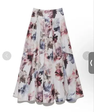 SNIDEL 턱 볼륨 프린트 스커트