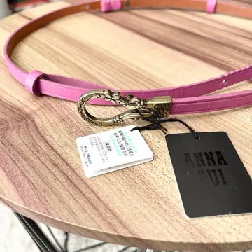 레어 미사용 새상품 ANNA SUI 안나수이 벨트 골드 버클 천연 가죽