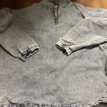 데님 블루 하프 지퍼 자켓 M