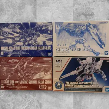 HG 건담 프라모델 클리어 컬러 4체 묶음 판매