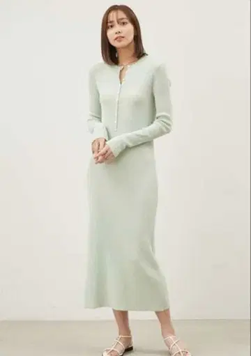 milaowen 미라 오웬 라메 니트 원피스