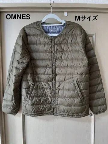 [ OMNES ] 이너 다운 노카라 자켓 M 사이즈 카키