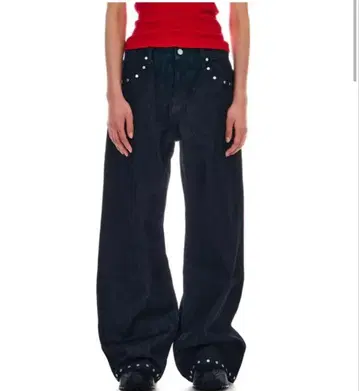 BEEDEN RIVET DESIGN LOOSE PANTS